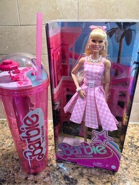 The Barbie Movie Barbie Doll & Tumbler. NWT